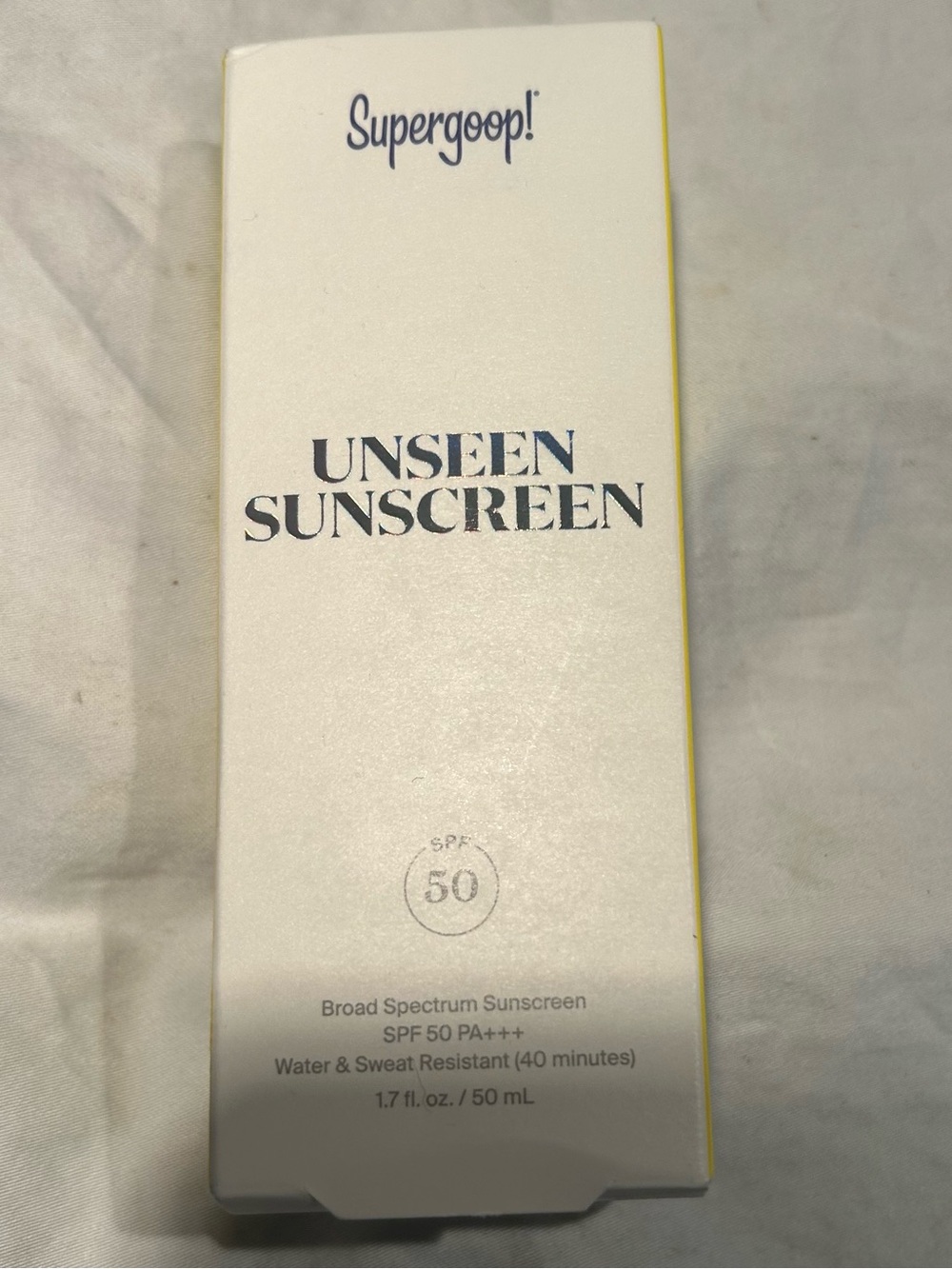 Supergoop! Unseen Sunscreen SPF 50 — exp 11/2026